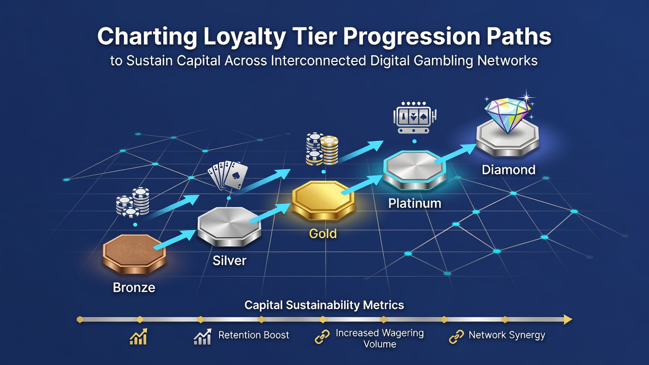 Diagram showing how rewards from higher loyalty tiers replenish player capital across networked platforms