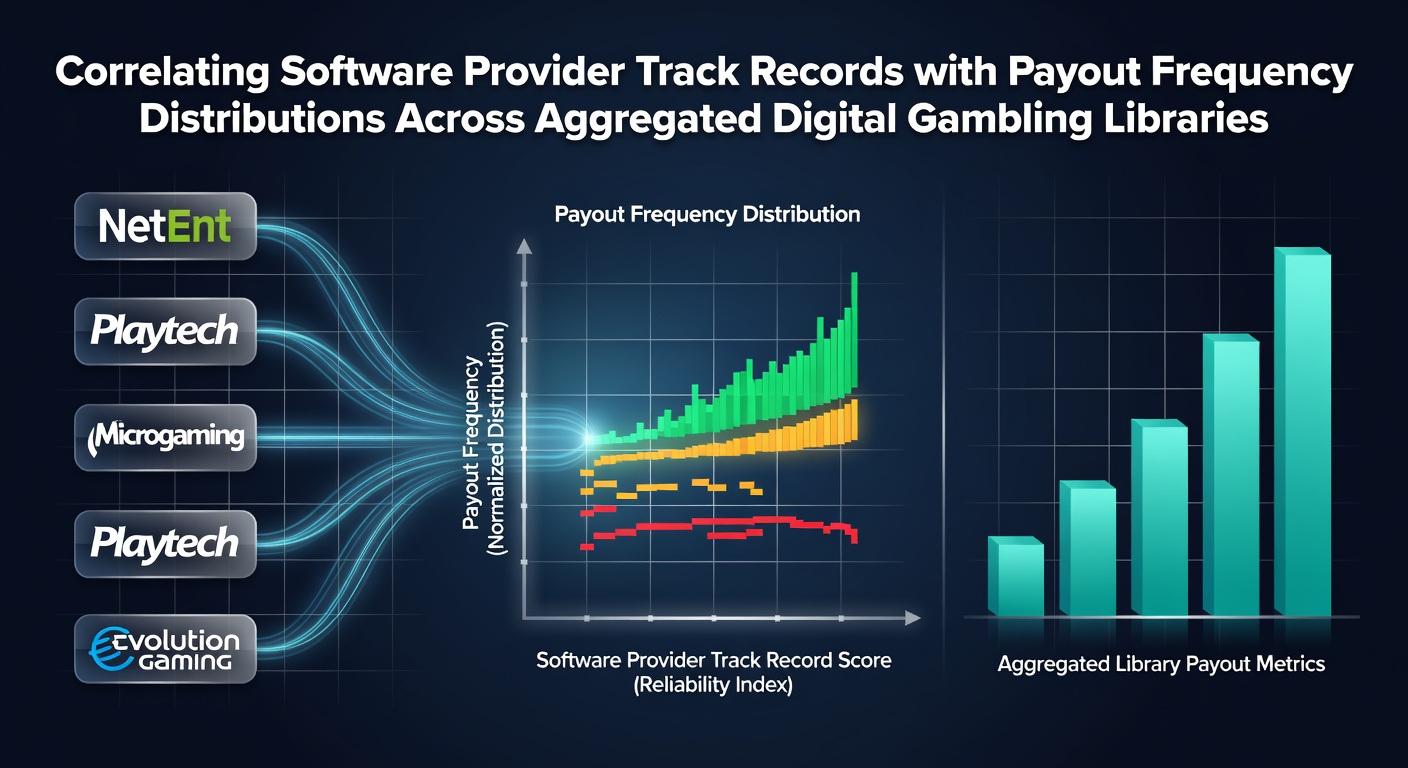 Data visualization showing payout frequency trends across multiple software providers in aggregated casino libraries
