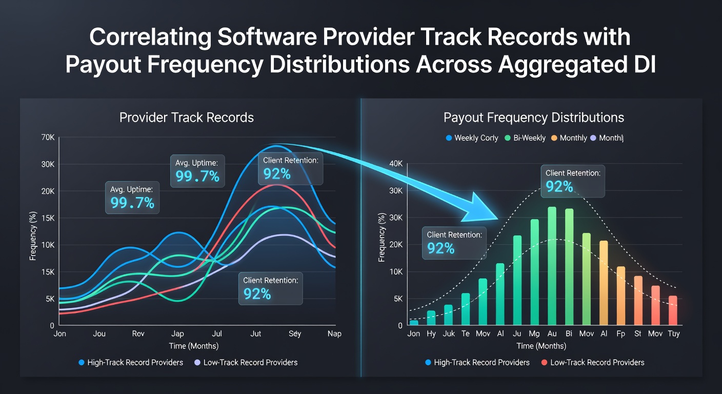 Chart illustrating correlation analysis between provider longevity and payout frequency patterns