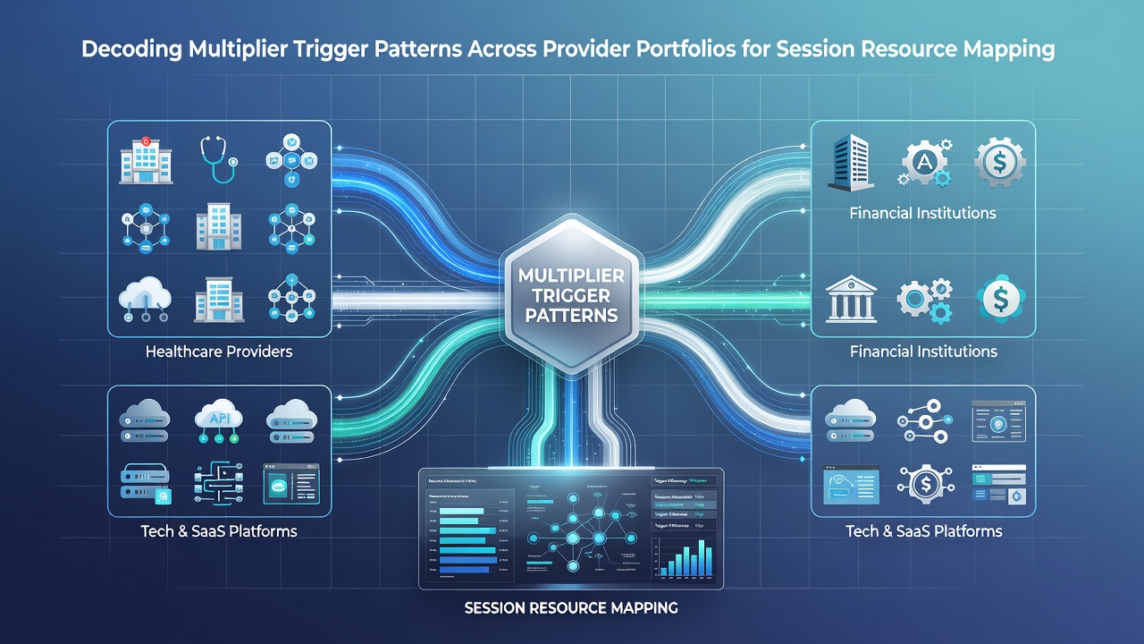 Chart illustrating session resource mapping based on multiplier trigger patterns from various providers