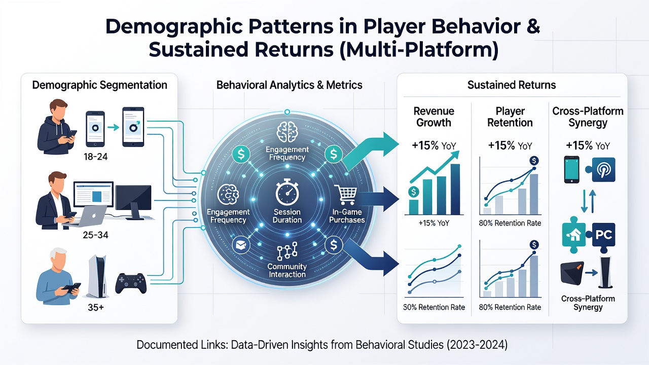 Charts illustrating gender and income correlations with player retention rates in networked gaming environments
