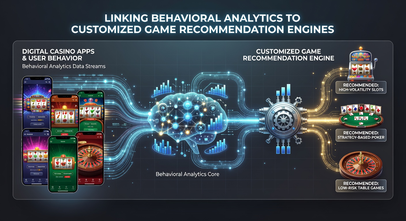 Analytics dashboard displaying behavioral metrics and personalized game suggestions generated by a casino recommendation engine