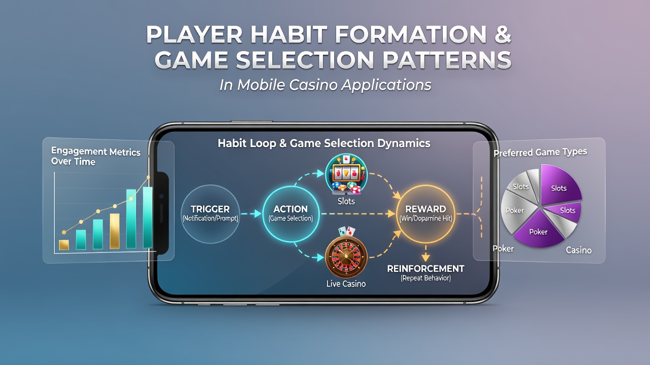 Mobile casino app interface displaying various game options and user navigation patterns