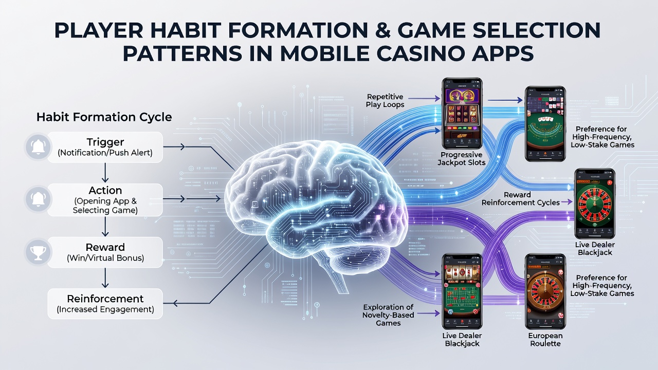 Analytics dashboard illustrating player habit metrics and game selection distributions over time